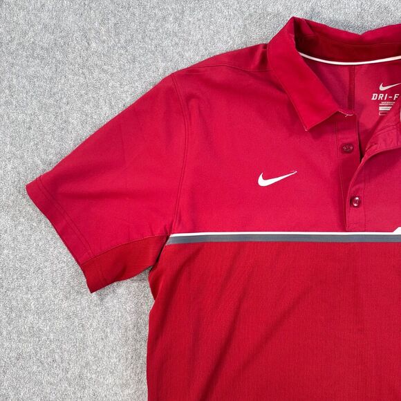 Alabama Crimson Tide Nike Dri-Fit Performance Polo Men's Large Short Sleeve Top - Picture 3 of 10